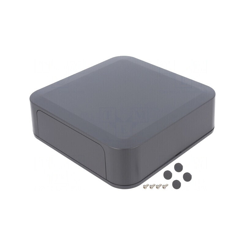 Carcasă ABS Gri Întunecat cu Panou 200x200x60mm | Electronic-mag.ro | Componente Electronice