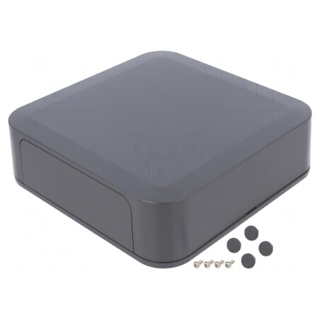 Carcasă ABS Gri Întunecat cu Panou 200x200x60mm | Electronic-mag.ro | Componente Electronice