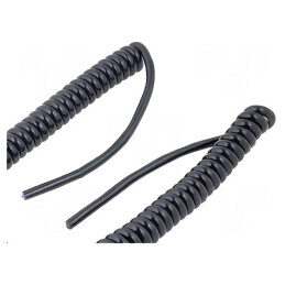 Cablu spiralat UNITRONIC® SPIRAL 4x0,14mm2 PUR negru 250V | Electronic-mag.ro | Componente Electronice