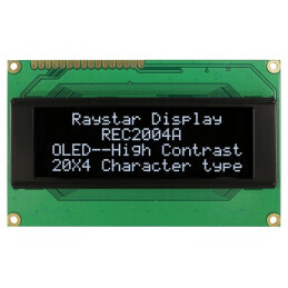 Display OLED Alfanumeric 20x4 Alb 98x60x10mm PIN 16