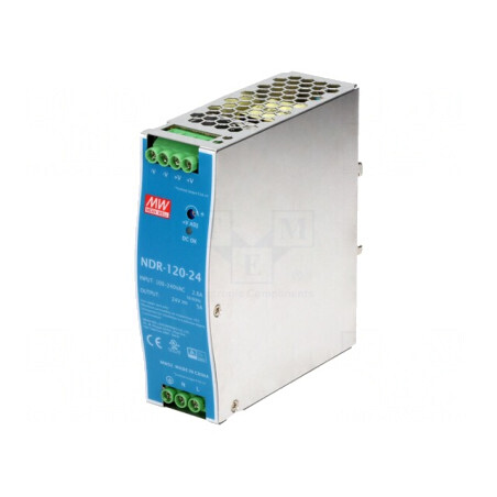 Alimentator Slim 120W 24V 5A pentru Şină DIN | Electronic-mag.ro | Componente Electronice