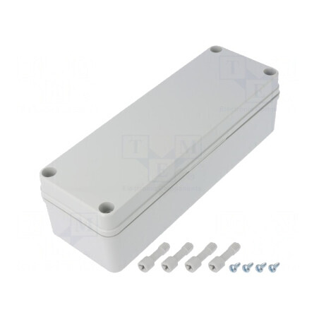 Carcasă Universală Gri 80mm x 230mm x 65mm IK08 PC | Electronic-mag.ro | Componente Electronice