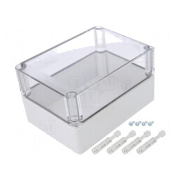 Carcasă Universală Policarbonat 125x175x100 mm Transparentă | Electronic-mag.ro | Componente Electronice