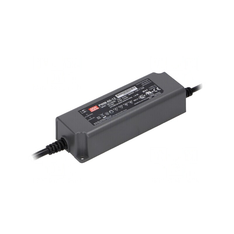 Alimentator LED 60W 12V 5A IP67 PWM-60-12 | Electronic-mag.ro | Componente Electronice