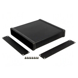 Carcasă Aluminiu Neagră 165x160x30mm | Electronic-mag.ro | Componente Electronice