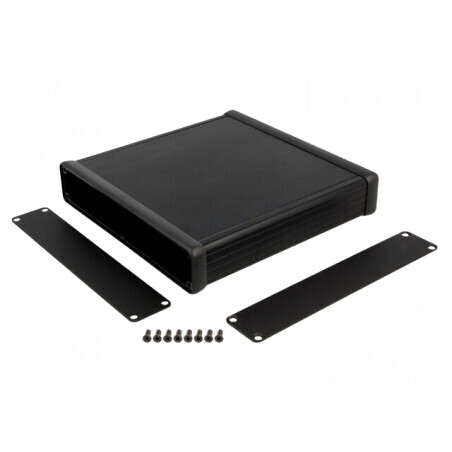 Carcasă Aluminiu Neagră 165x160x30mm | Electronic-mag.ro | Componente Electronice