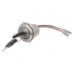 Întrerupător cu cheie SPDT Ø30mm 12V | Electronic-mag.ro | Componente Electronice