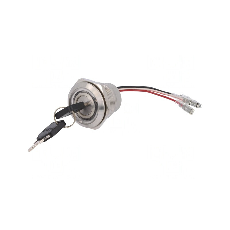 Întrerupător cu cheie SPDT Ø30mm 12V | Electronic-mag.ro | Componente Electronice