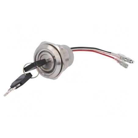 Întrerupător cu cheie SPDT Ø30mm 12V | Electronic-mag.ro | Componente Electronice