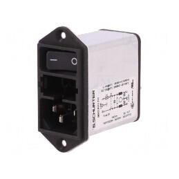 Conector Alimentare AC Soclu Tată 10A 250V IEC 60320 | Electronic-mag.ro | Componente Electronice