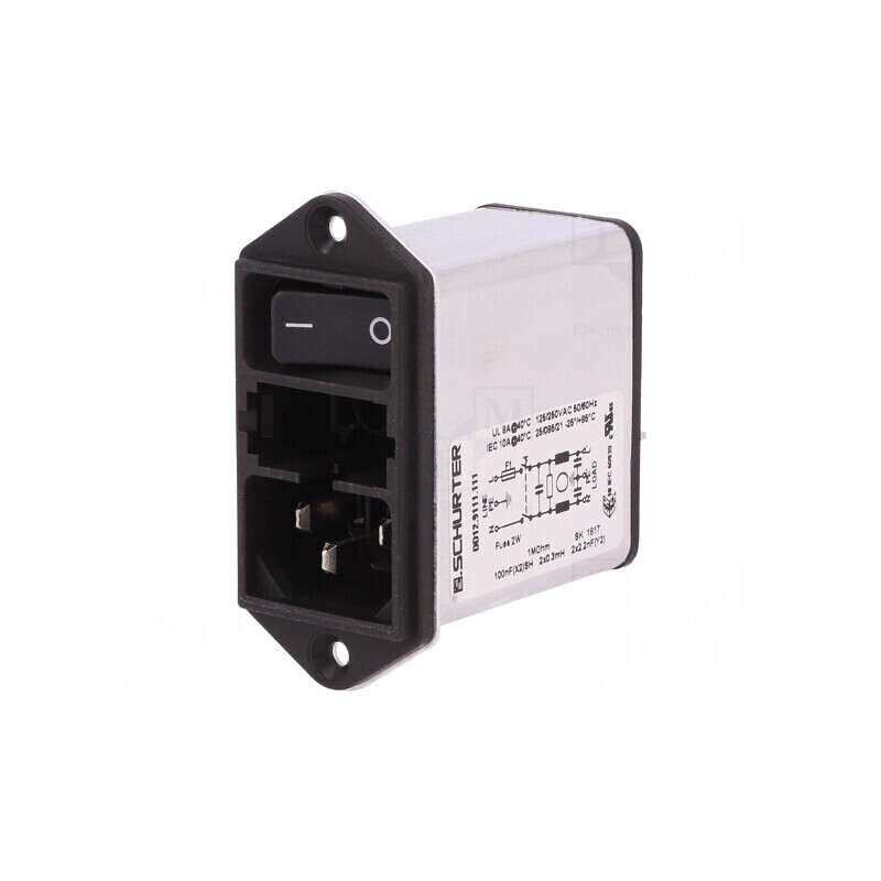 Conector Alimentare AC Soclu Tată 10A 250V IEC 60320 | Electronic-mag.ro | Componente Electronice