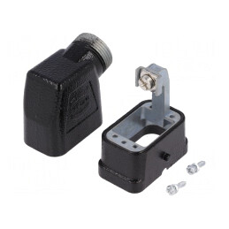 Carcasă pentru conectori HDC Han-Compact pe cablu în unghi | Electronic-mag.ro | Componente Electronice