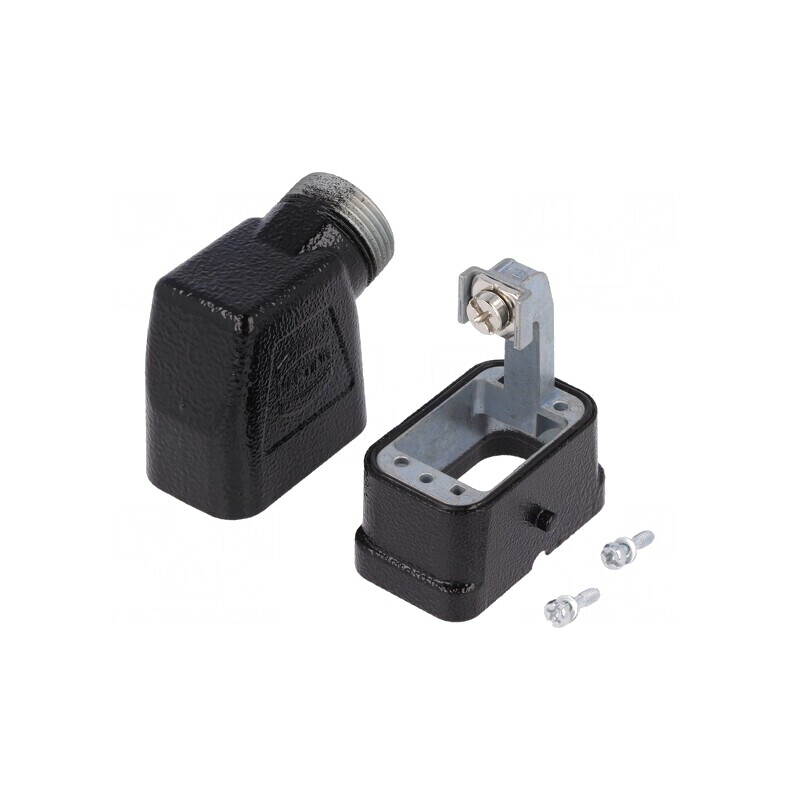 Carcasă pentru conectori HDC Han-Compact pe cablu în unghi | Electronic-mag.ro | Componente Electronice