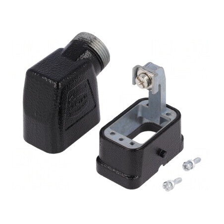 Carcasă pentru conectori HDC Han-Compact pe cablu în unghi | Electronic-mag.ro | Componente Electronice