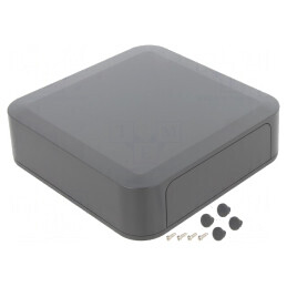 Carcasă ABS Gri Închis 175x175x50mm PF18-5-18D | Electronic-mag.ro | Componente Electronice