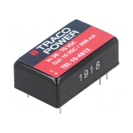 Convertor DC/DC 10W 36-75V la 15V 666mA DIP16 | Electronic-mag.ro | Componente Electronice