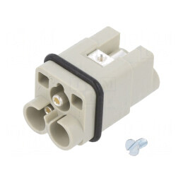 Conector: HDC Han Q dimensiune 3A 21x21mm -40÷125°C tată 400V, 09120022651 | Electronic-mag.ro | Componente Electronice