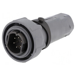 Conector circular mufă tată 6 pini nichelat Buccaneer 7000 | Electronic-mag.ro | Componente Electronice