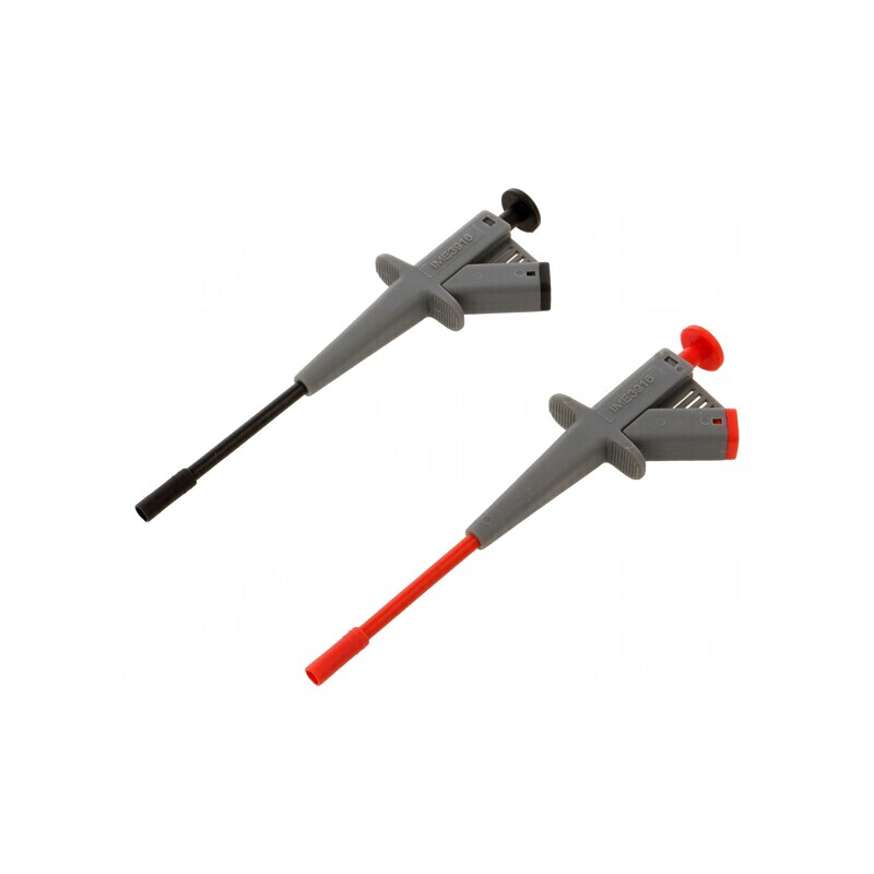 Clips de Măsurare cu Pensetă 4A 1kVDC Negru și Roșu 4mm | Electronic-mag.ro | Componente Electronice