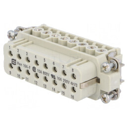 Conector HDC Inserturi Mamă Han A 16 PE | Electronic-mag.ro | Componente Electronice