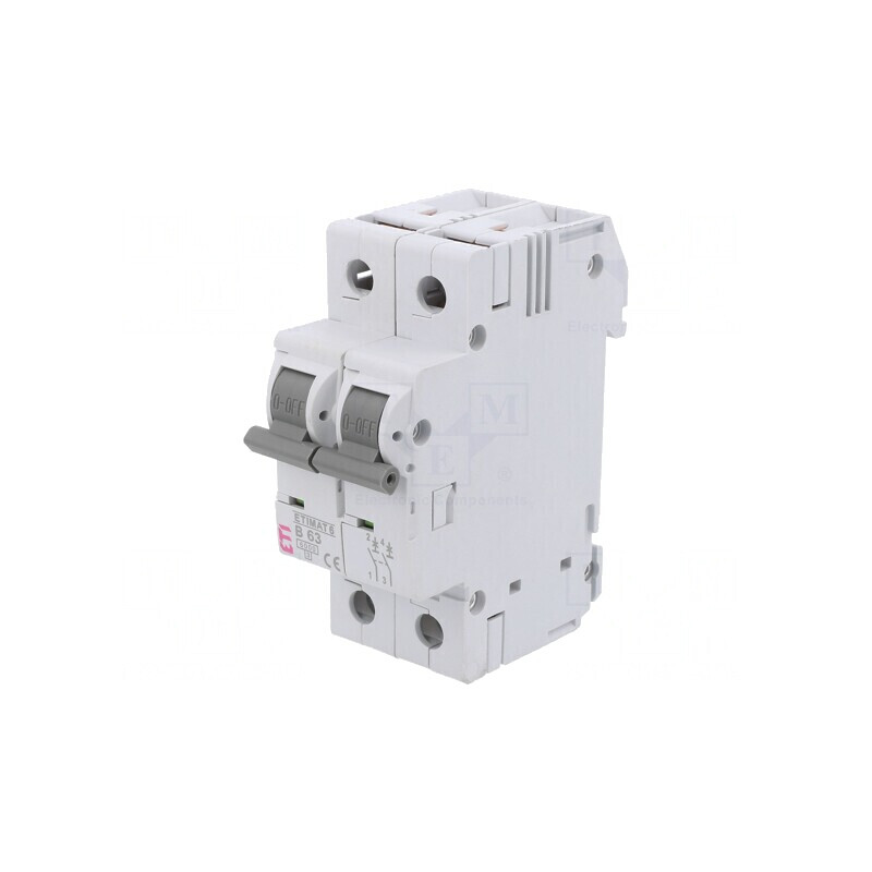 Întrerupător Supracurent 63A 2 Poli | Electronic-mag.ro | Componente Electronice