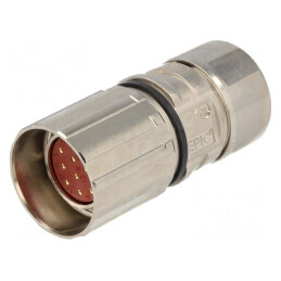 Mufă Conector M23 12 PIN Lipire pe Cablu Drept Aurit 7A | Electronic-mag.ro | Componente Electronice