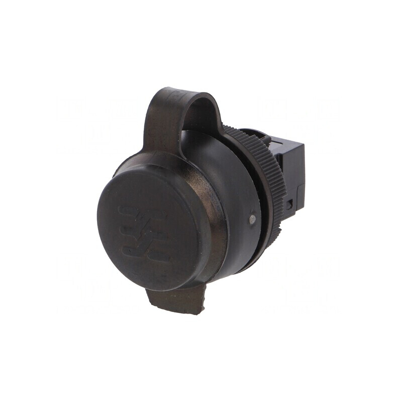 Soclu USB FrontCom IP65 Negru 22mm | Electronic-mag.ro | Componente Electronice