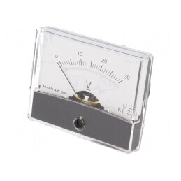 Voltmetru de Panou 0-30V Ø38mm | Electronic-mag.ro | Componente Electronice
