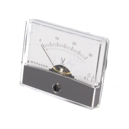 Voltmetru de Panou 0-30V Ø38mm | Electronic-mag.ro | Componente Electronice
