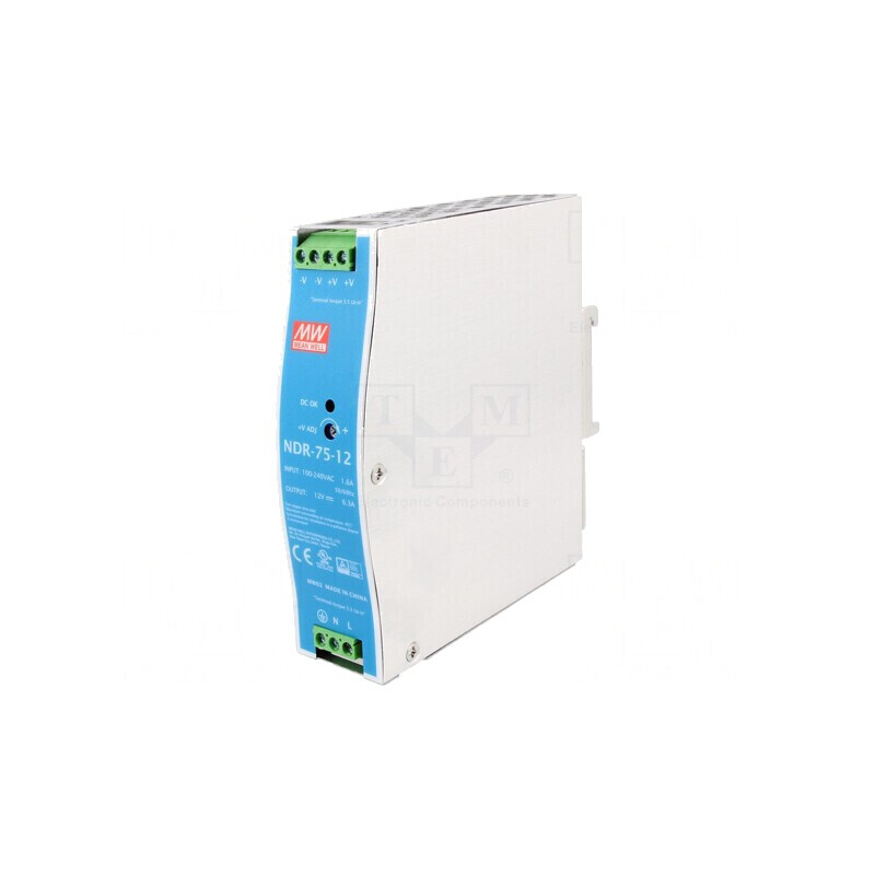 Alimentator Pulsatoriu pentru Șină DIN 75.6W 12V 6.3A | Electronic-mag.ro | Componente Electronice Alimentator Pulsatoriu pentru Șină DIN 75.6W 12V 6.3A | Electronic-mag.ro | Componente Electronice