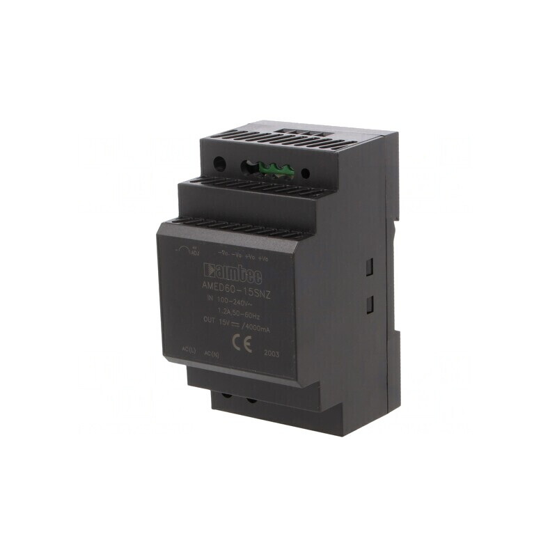 Alimentator DIN 60W 15VDC 4A | Electronic-mag.ro | Componente Electronice