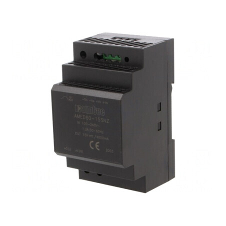 Alimentator DIN 60W 15VDC 4A | Electronic-mag.ro | Componente Electronice