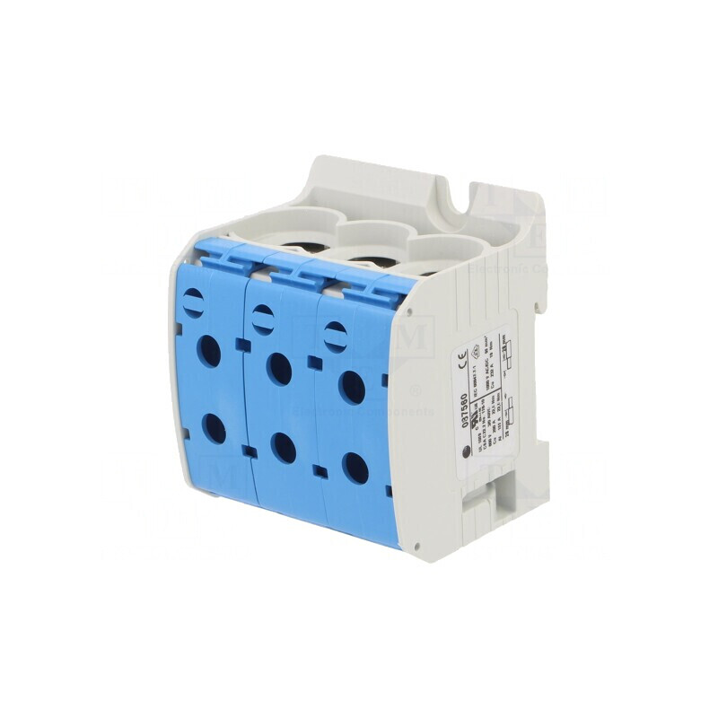 Conector Îmbinare Șine 95mm2 1 Pista 6 Borne Albastru STB | Electronic-mag.ro | Componente Electronice