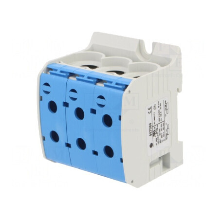 Conector Îmbinare Șine 95mm2 1 Pista 6 Borne Albastru STB | Electronic-mag.ro | Componente Electronice