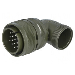 Conector Circular 22mm Aliaj Aluminiu Oliv | Electronic-mag.ro | Componente Electronice