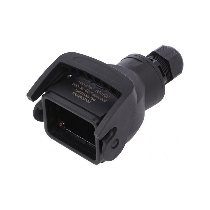 Carcasă pentru Conectori HDC Han-Eco B Dimensiune 6B Drept | Electronic-mag.ro | Componente Electronice