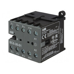 Contactor 3-polar NO x3 Contacte NC 12VDC 6A