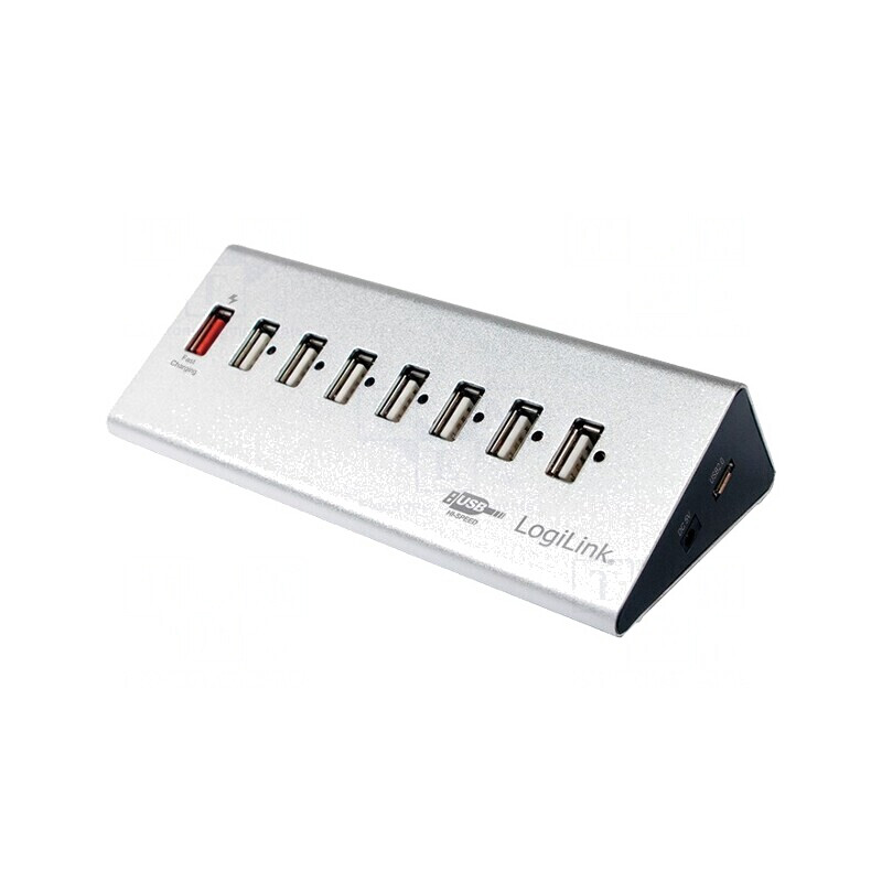 Hub USB 2.0 cu 7 Porturi și Încărcător Rapid | Electronic-mag.ro | Componente Electronice