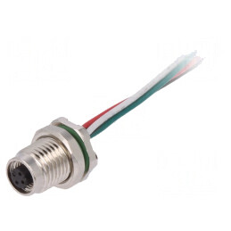 Conector M5 4 PIN IP67 60V 100mm 1A