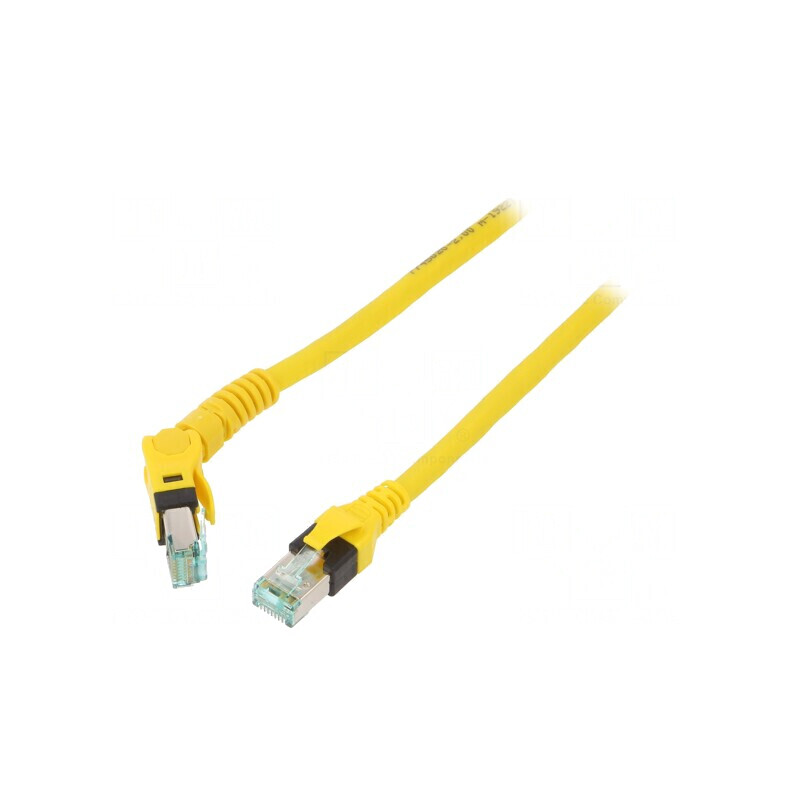 Patch cord S/FTP Cat 6a galben 2m | Electronic-mag.ro | Componente Electronice