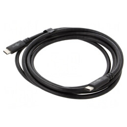 Cablu USB 4.0 USB C 2m Negru | Electronic-mag.ro | Componente Electronice