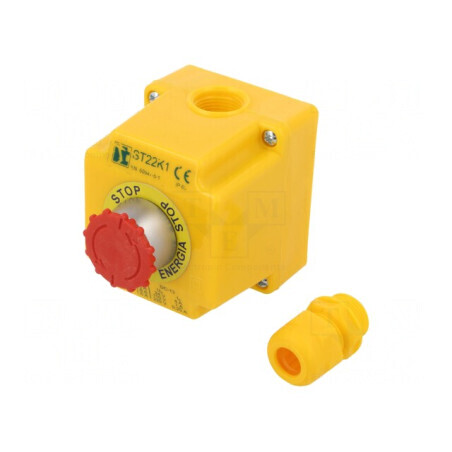 Casetă de comandă cu buton ciupercă IP65 ST22 | Electronic-mag.ro | Componente Electronice