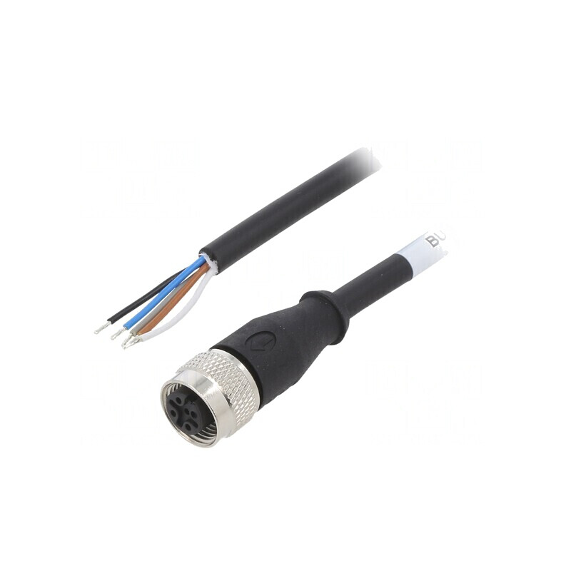 Cablu Conectare M12 5P 5m 60VAC 4A IP68 | Electronic-mag.ro | Componente Electronice