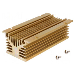 Radiator Aluminiu Extrudat Y Aurie 150x80x50mm | Electronic-mag.ro | Componente Electronice