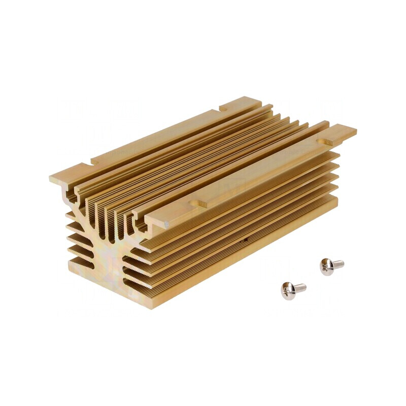 Radiator Aluminiu Extrudat Y Aurie 150x80x50mm | Electronic-mag.ro | Componente Electronice