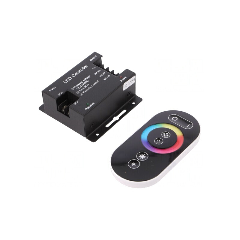 Controler LED RGB 18A Negru | Electronic-mag.ro | Componente Electronice Controler LED RGB 18A Negru | Electronic-mag.ro | Componente Electronice