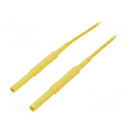 Cablu de măsurare 6kV 16A 1m galben HSPL 8568 | Electronic-mag.ro | Componente Electronice