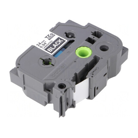 Bandă Neagră 24mm x 8m cu Text Alb TZE-355 | Electronic-mag.ro | Componente Electronice
