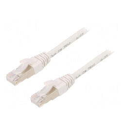 Patch cord ETHERLINE® Cat.6a S/FTP LSZH Alb 7.5m | Electronic-mag.ro | Componente Electronice