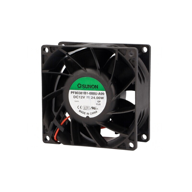 Ventilator DC axial 12V 80x80x38mm 193,51m3/h 66,8dBA | Electronic-mag.ro | Componente Electronice